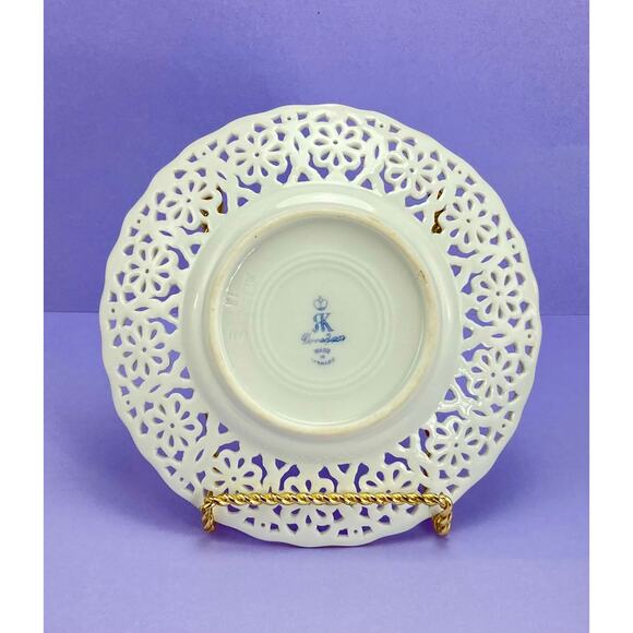 Rare Antique Dresden pierced Porcelain Plate - Picture 2 of 3